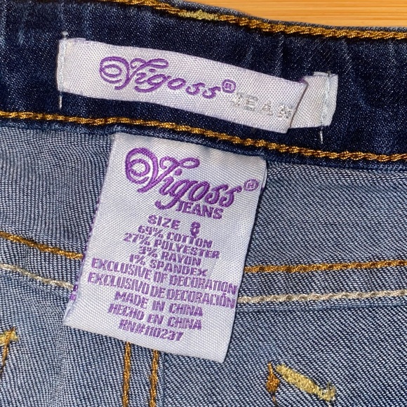 Vigoss Jeans Distressed Size 8 Stretchy Cute Girls - Picture 8 of 10